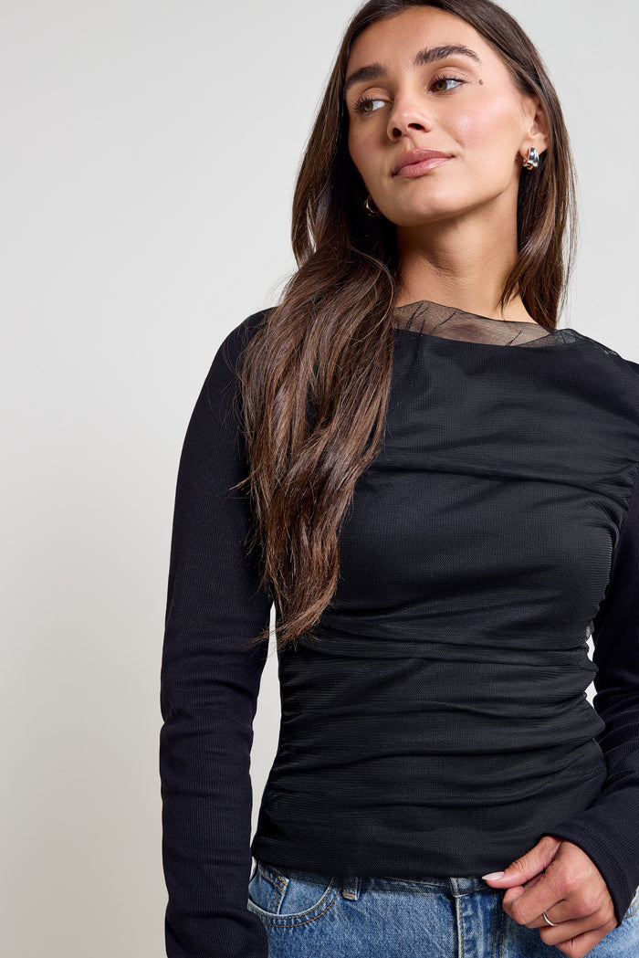 Sheer Ribbed Top - 9204