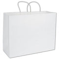 Shopping bags in white-no imprint used in funeral service operations, from lynch supply