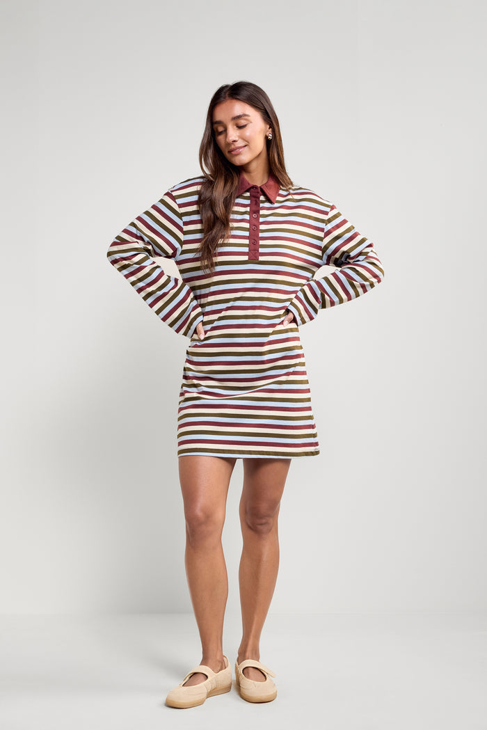 Short Polo Neck Dress - 2244