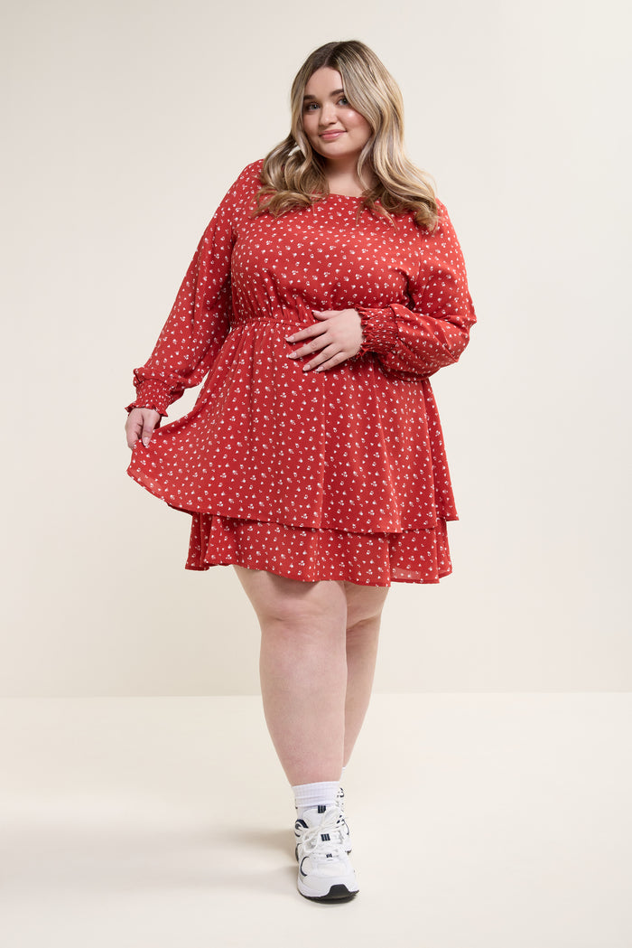 Short Ruffled Dress - 2217