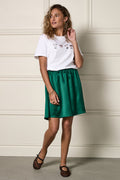 Short Satin Skirt - 6052