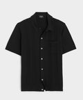 Silk-Cotton Ribbed Full-Placket Sweater Polo