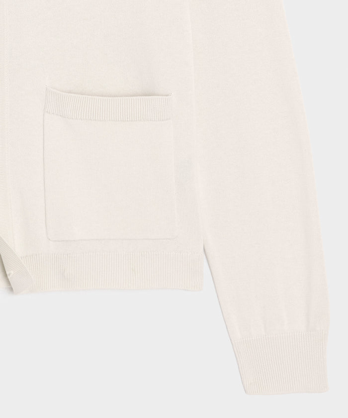 Silk-Cotton Sweater Jacket