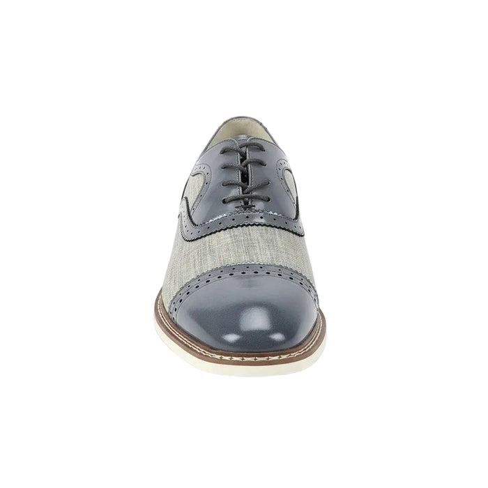 Gray and white shoe on a white background