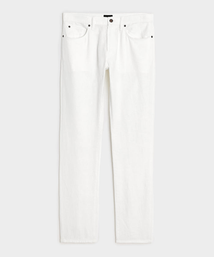 Slim 5-Pocket Linen Pant