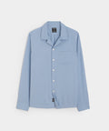Slim Fit Rayon Hollywood Shirt in Steel Blue