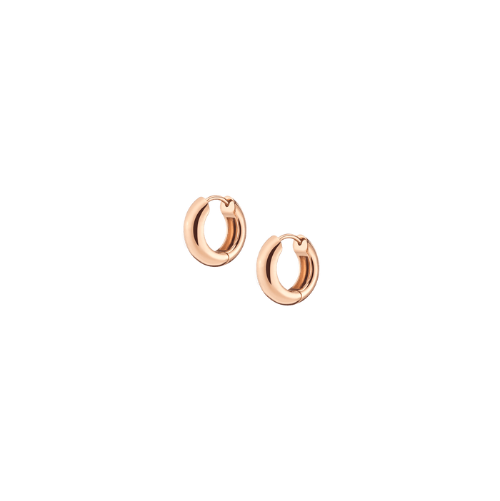 Small Gold Chunky Hinged Hoop Earrings Vermeil 14K 18K Rose Gold Single Pair First