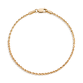 Small Rope Chain Bracelet Vermeil 14k Yellow Gold 6in 6.5in 7in 7.5in First