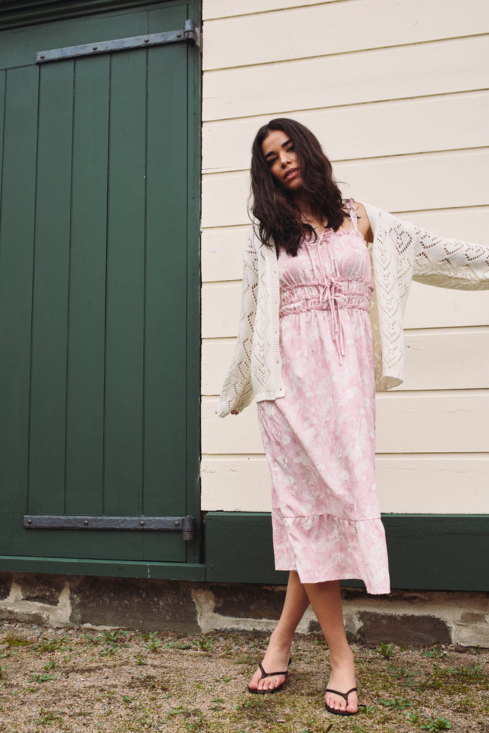 Smocked Midi Dress - 2238