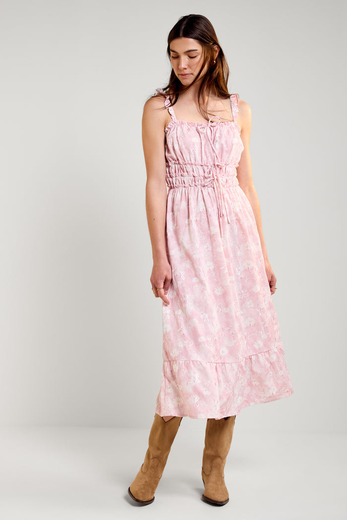 Smocked Midi Dress - 2238