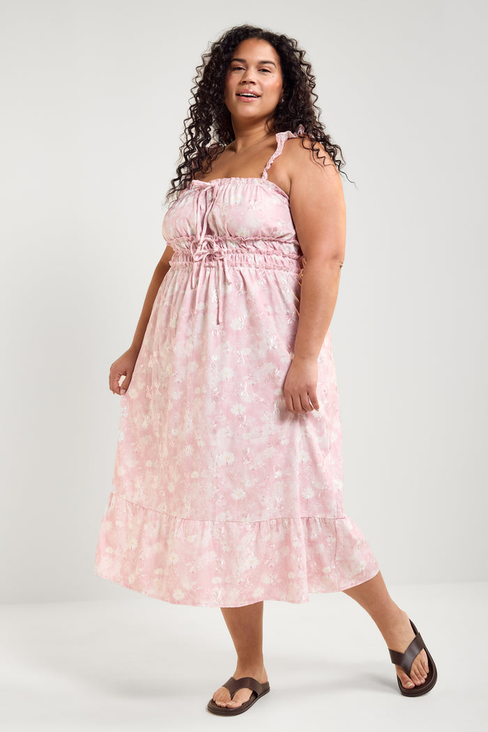 Smocked Midi Dress - 2238