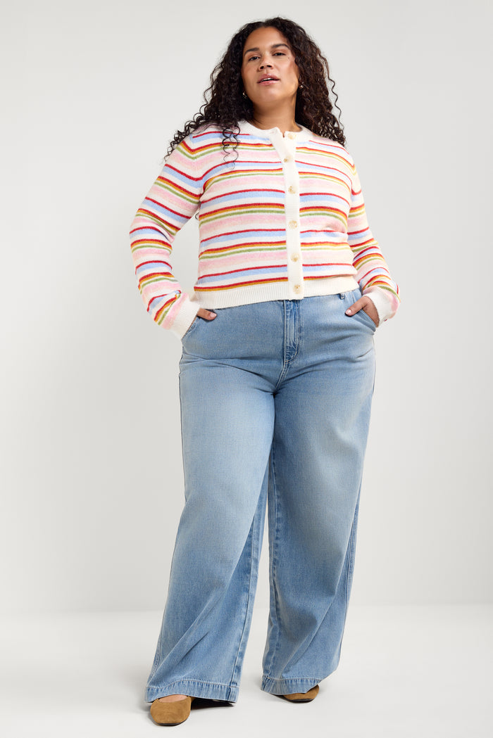 Soft Denim-Effect Trousers - 7046