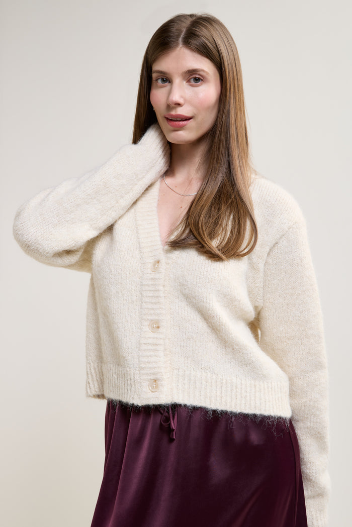 Solid Knit Cardigan - 8154