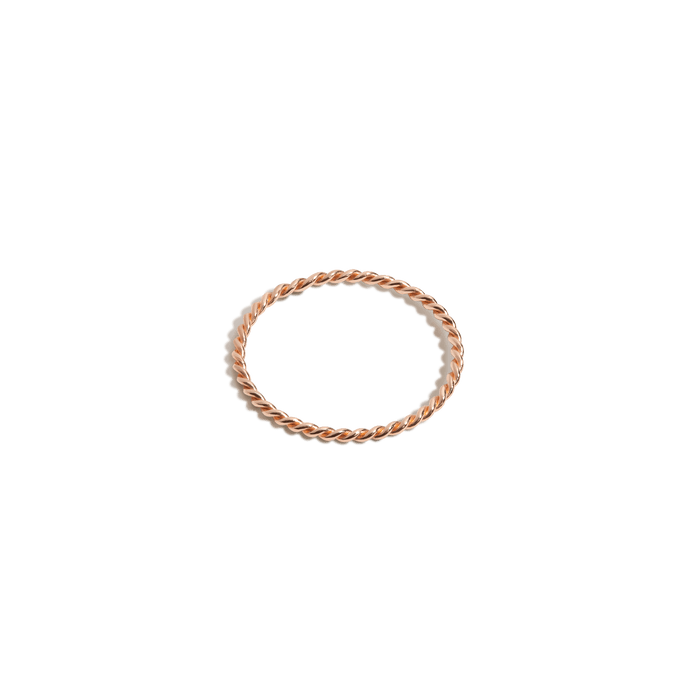 Stackable Twist Ring Rose Gold Vermeil 14K Rose Gold 18K Rose Gold