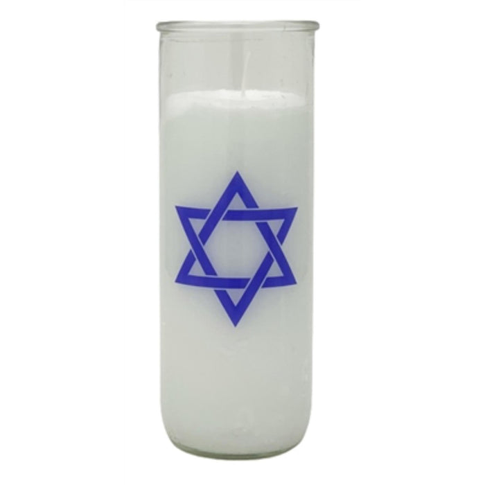 STAR OF DAVID  7-DAY GLASS CANDLES
