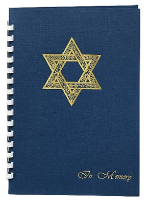 Star of david register book used in funeral service operations, from lynch supply