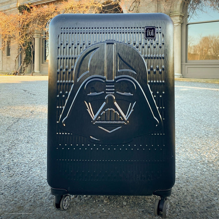 Star Wars Black Embossed 25 inch spinner suitcase Darth Vader Checked Luggage