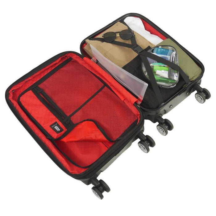 Star Wars Black Embossed 25 inch spinner suitcase Darth Vader Checked Luggage Interior