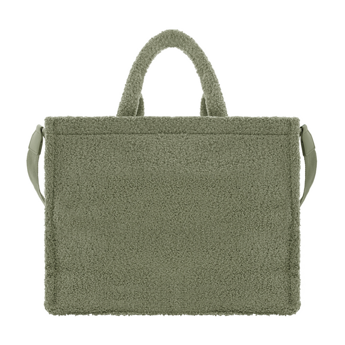 Green Tote with Adjustable removable shoulder strap