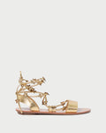 Starla Gold Wrap Sandal in gold metallic leather.