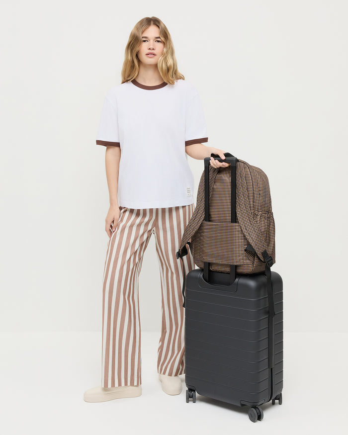 Stevie Brown/Black Check Backpack
