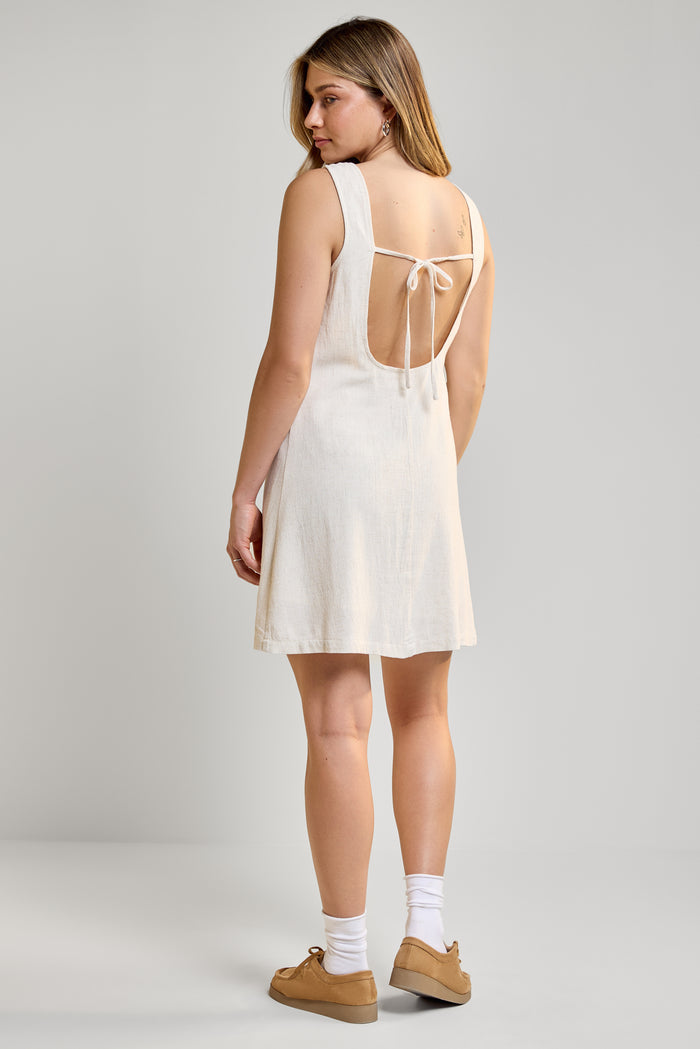 Straight-Cut Linen Dress - 2224
