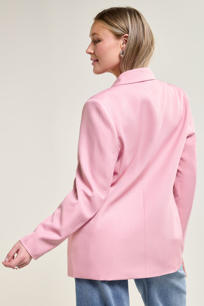 Straight Double-Breasted Blazer - 3033