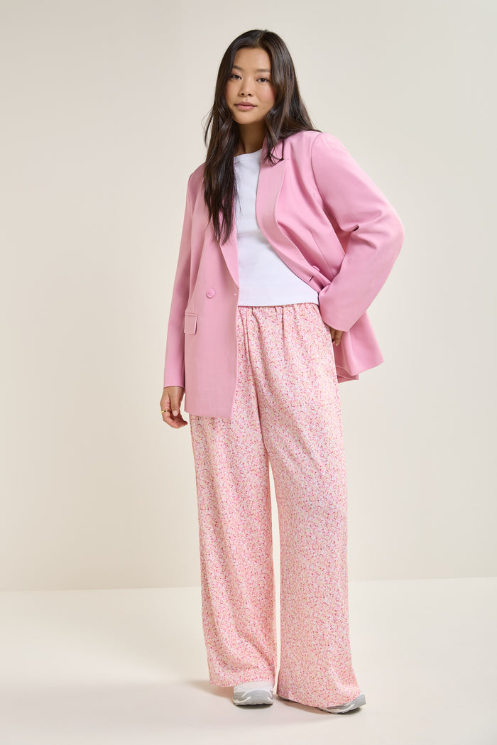 Straight Double-Breasted Blazer - 3033
