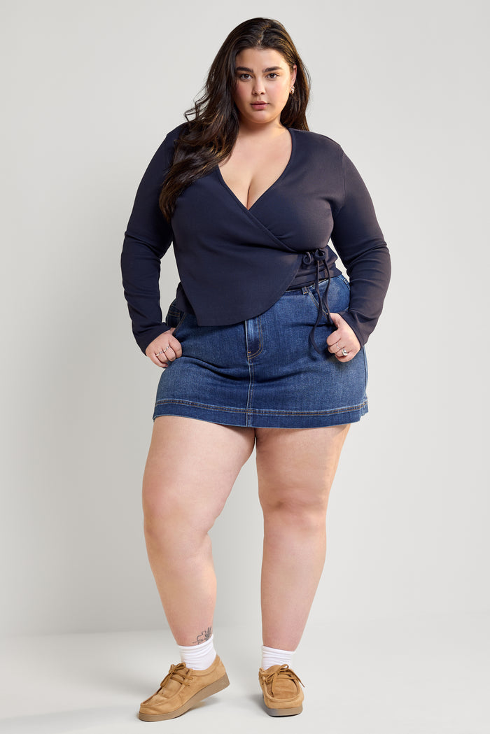 Stretch Denim Skort - 7036