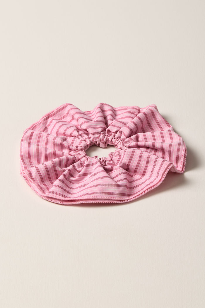 Striped Poplin Scrunchie - A0334