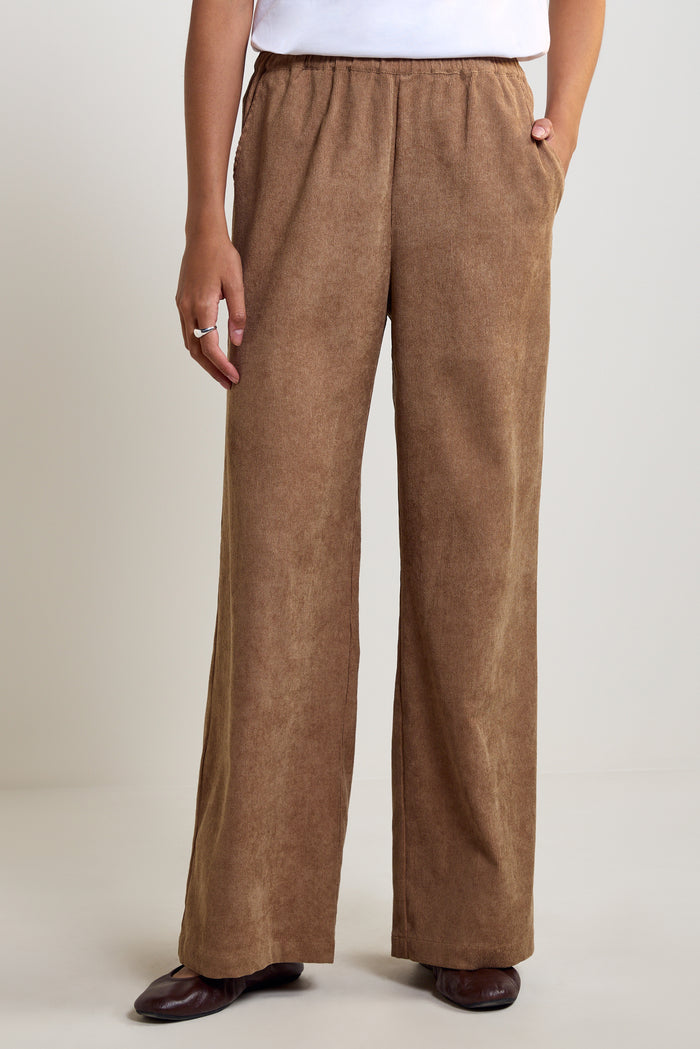 Suede-Effect Corduroy Pants - 5144