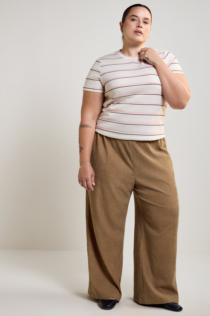 Suede-Effect Corduroy Pants - 5144