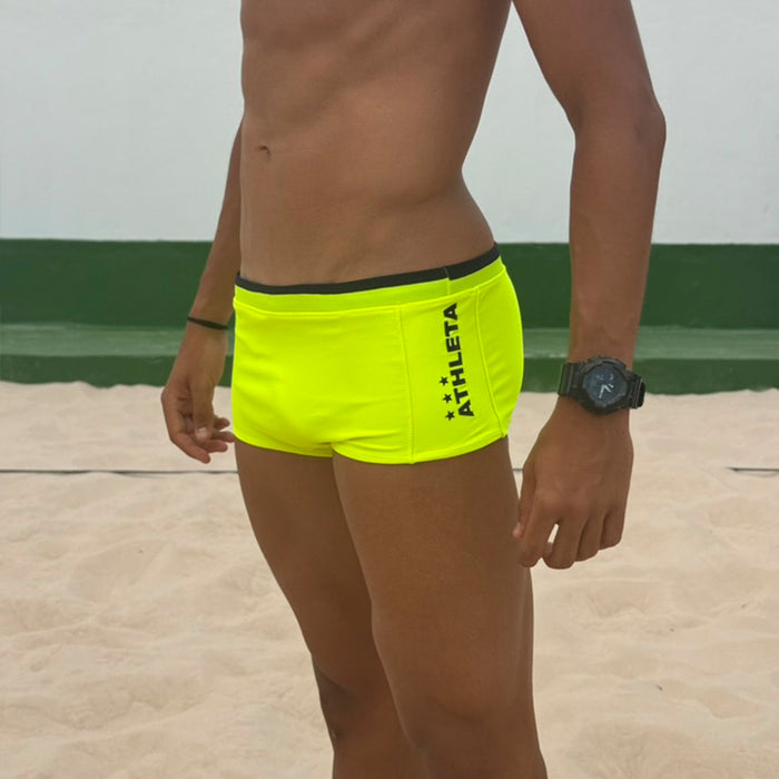 Sunga Athleta & Reis do Futevôlei - Amarelo Fluorescente/Preto