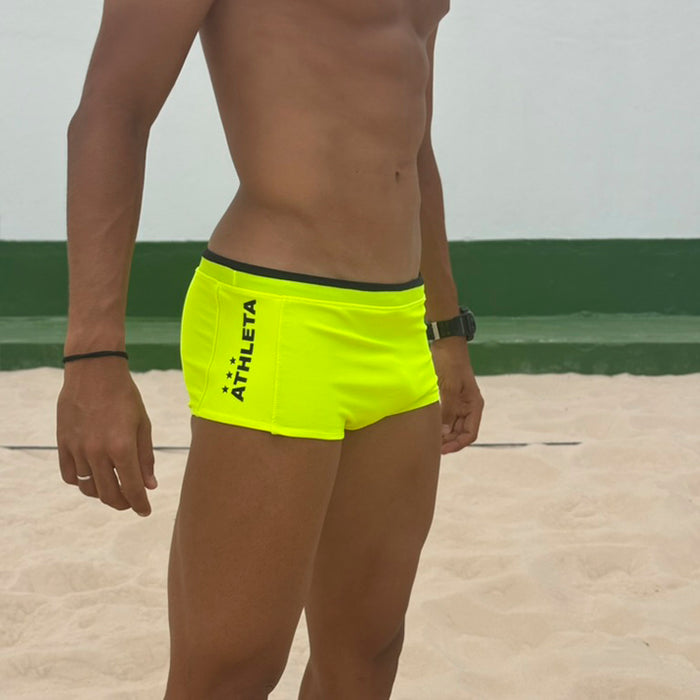 Sunga Athleta & Reis do Futevôlei - Amarelo Fluorescente/Preto