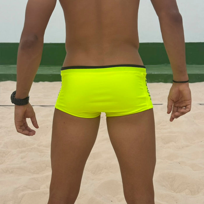 Sunga Athleta & Reis do Futevôlei - Amarelo Fluorescente/Preto