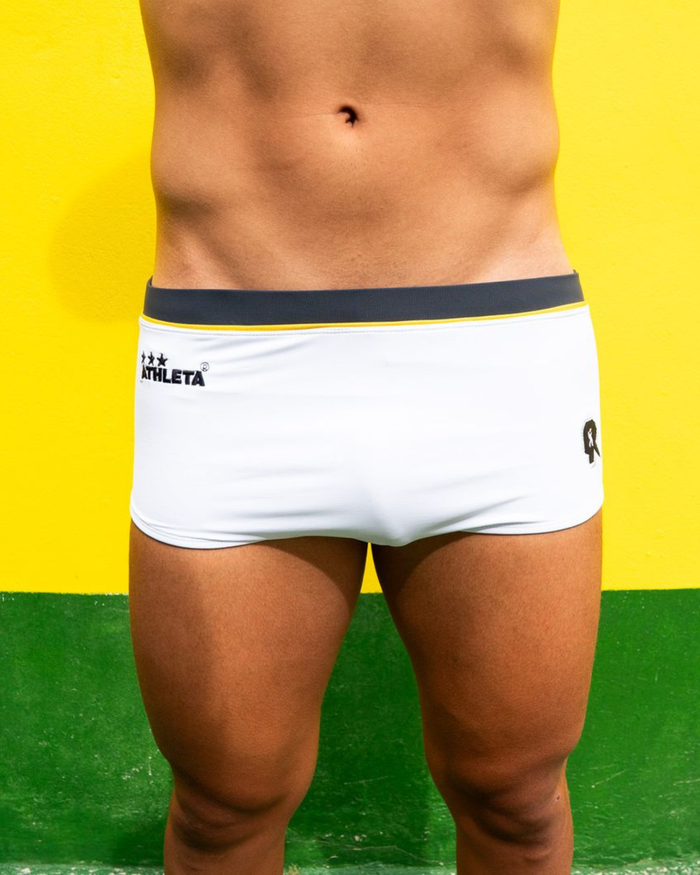 Sunga Athleta & Reis do Futevôlei - Branco/Cinza