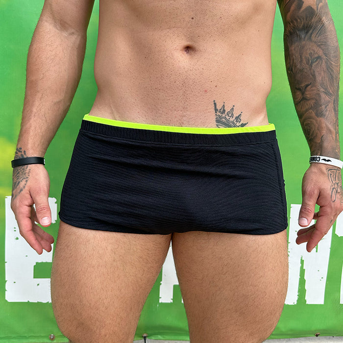 Sunga Athleta & Reis do Futevôlei - Preto/Amarelo