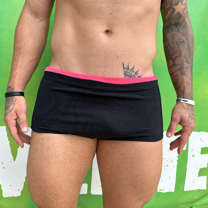 Sunga Athleta & Reis do Futevôlei - Preto/Rosa Neon