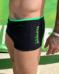 Sunga Athleta & Reis do Futevôlei - Preto/Verde Neon