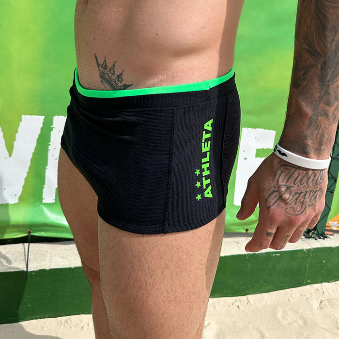 Sunga Athleta & Reis do Futevôlei - Preto/Verde Neon