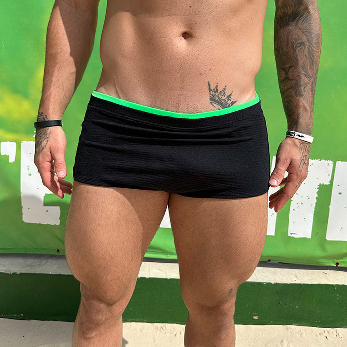 Sunga Athleta & Reis do Futevôlei - Preto/Verde Neon