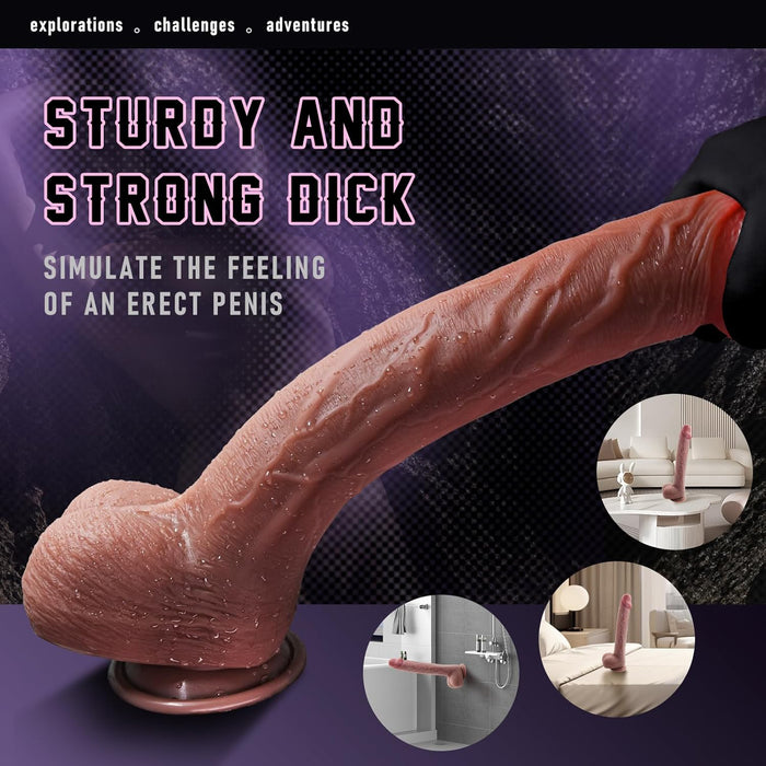 super huge 14inch Realistic Challenge Dildo with Suction Base