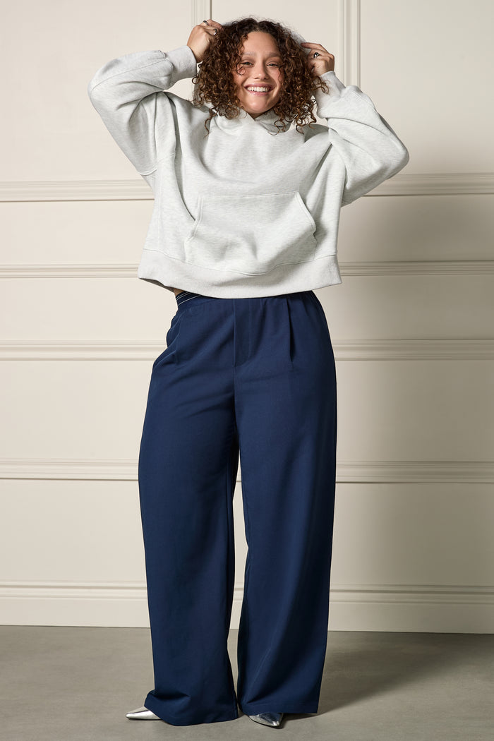 Sweater With Oversized Hood - 9113