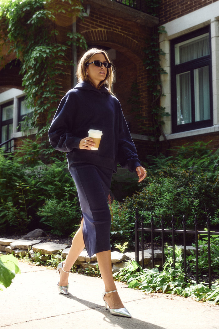 Sweater With Oversized Hood - 9113
