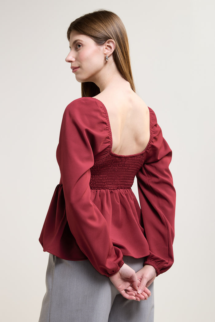 Sweetheart Bustier Blouse - 4088