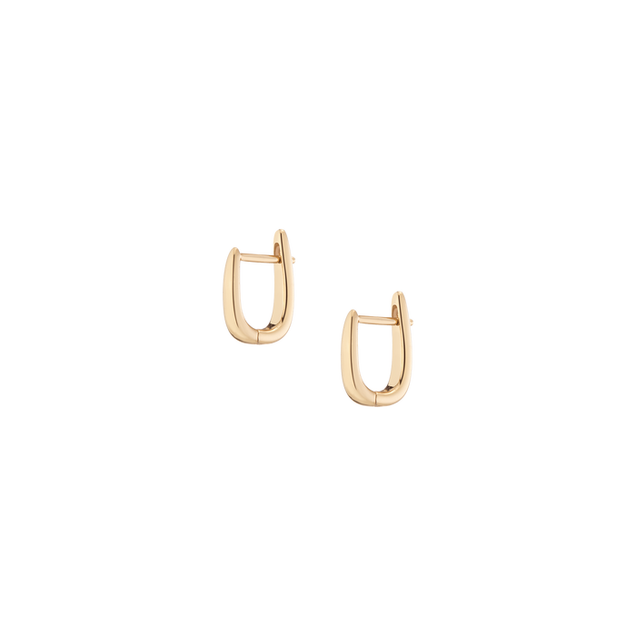 Tapered Huggie Earrings Vermeil Yellow Gold First