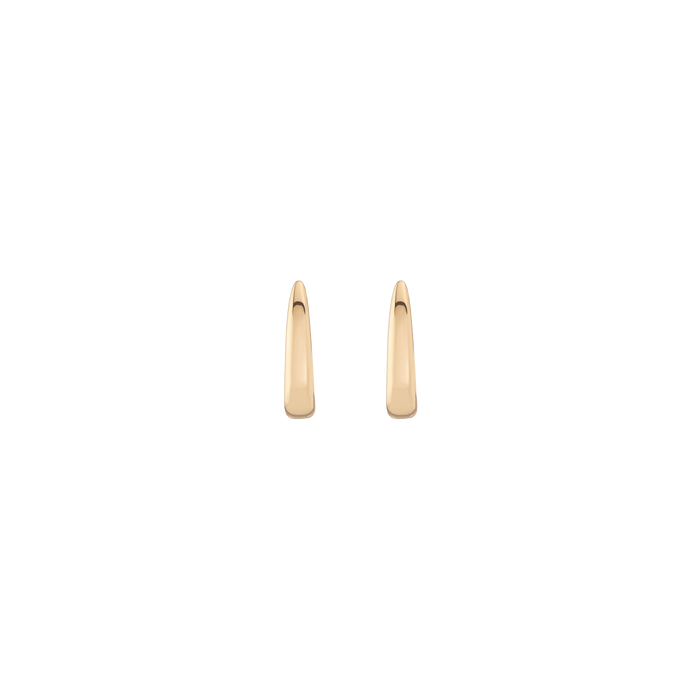 Tapered Huggie Earrings Vermeil Yellow Gold