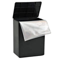 TEMPORARY CREMATION URNS-BLACK PLASTIC WITH SECURE SNAP-LOCK  LID