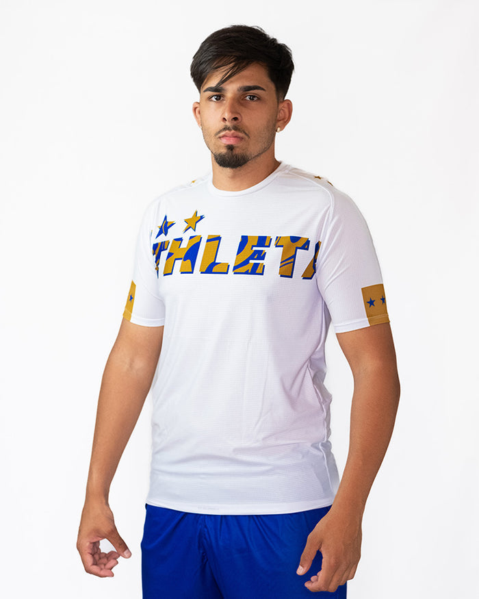 Térmica Manga Curta Athleta SS25 Comfort - Blue White Gold