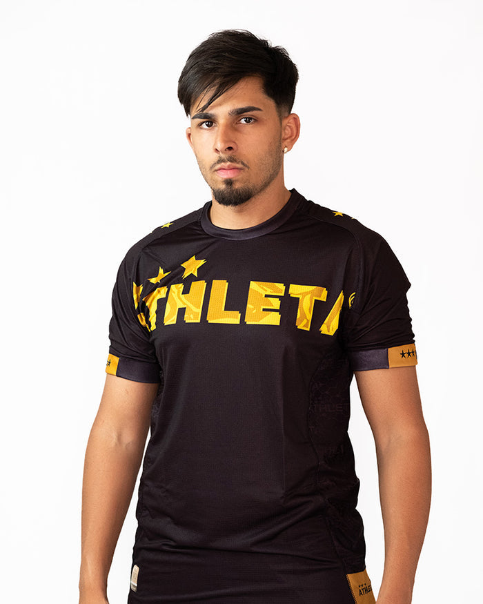 Térmica Manga Curta Athleta SS25 Futevôlei - Black Gold